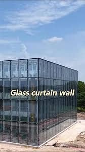Aluminium window - 12 mm - curtain wall - partition - office cabin