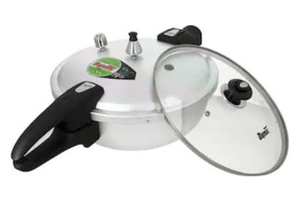 Majestic Wok Pressure Cooker 12L with Glass Lid Alumunium