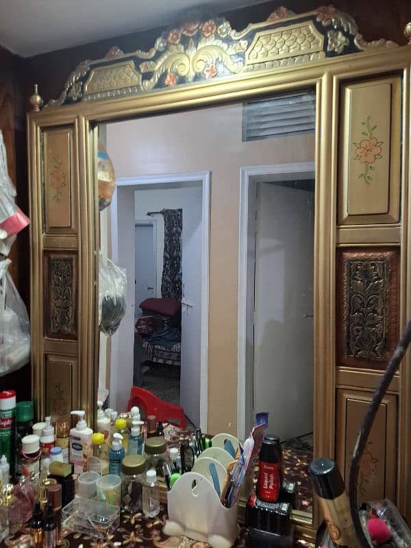 Double Bed with side table and dressing table 4