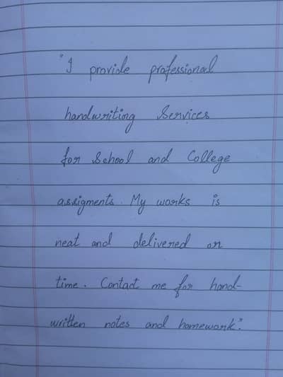  Handwriting & Assignment Specialist 