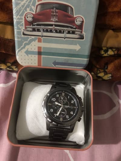 Fossil watche black stainless steel