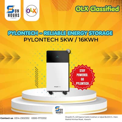 Pylontech 16kWh Fidus Plus Lithium Battery - Brand New - 51.2V 314Ah