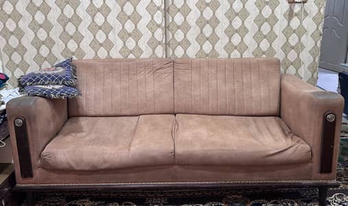 3 Seater Comfortable wooden Sofa for Sale – Good Condition (urgent)
