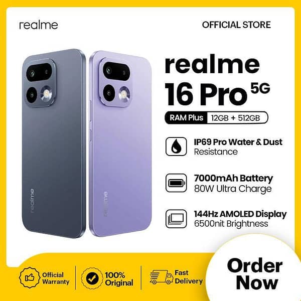 realme 16 pro | 12GB RAM + 512GB ROM