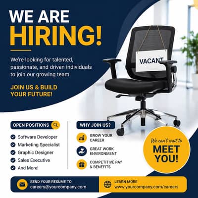 Full-time half-time part-time home-based office-based jobs available