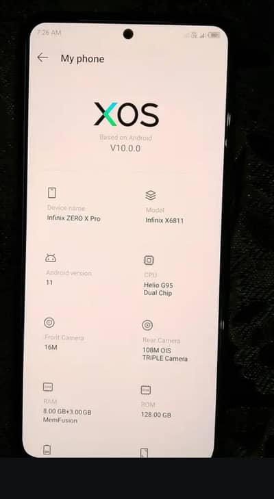 infinix zero x pro 8/128 box available just 03431197170 contact