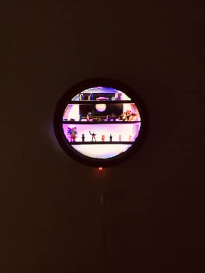 Hand made tyre shelf.