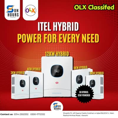 Itel 4kW/3kW Hybrid Inverter - IP54