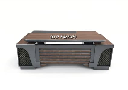 Executive Office Table L Shape Glossy Top Office Furniture