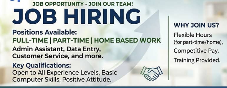 We are hiring male or female for office and online work