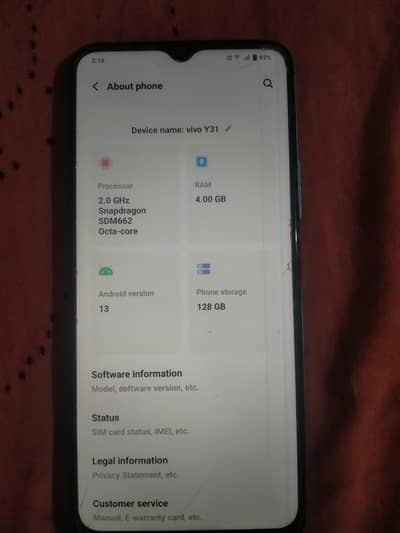 Vivo Y31 4-128 Read Add plzz