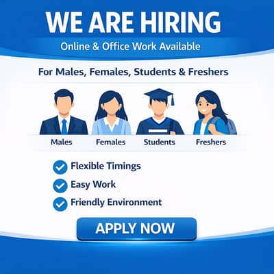 We are Hiring candidates fir online work