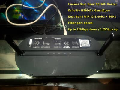 Dual Band Fiber 5G Router Huawei EchoLife HS8145V working condition.
