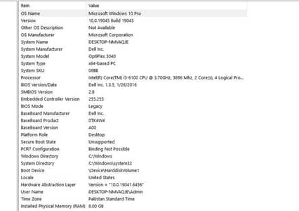 modle optiplex 3040 urgent sell pc