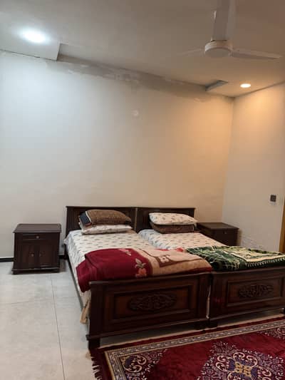 2 single shesham bed with 2 side tables