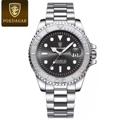 POEDAGAR Branded rotating bezel watch