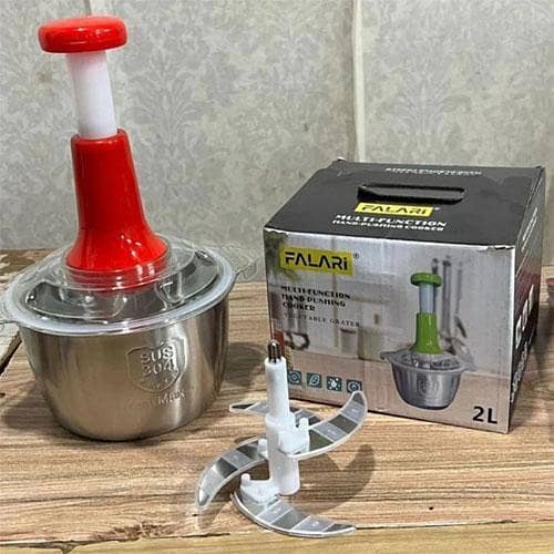 Stainless Steel Hand Push Chopper 2 L Manual Food / Veggie & Meat Chopper