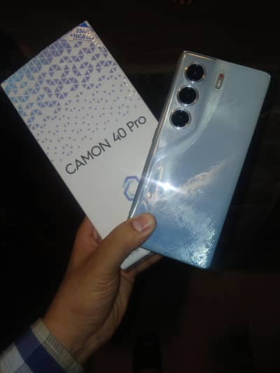 Tecno camon 40 pro 8+8=16/256 full box chager warnty ma h 03214084668