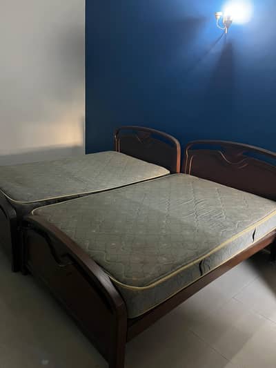 Two Single Beds with Mattresses for Sale