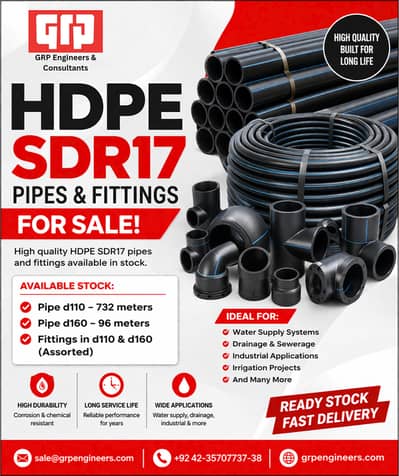 HDPE SDR17 Pipes