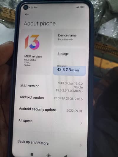 Redmi Note 9 4+2 128