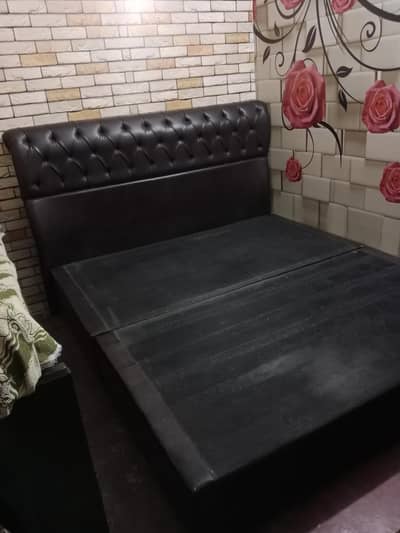 leather foam poshish king size double bed