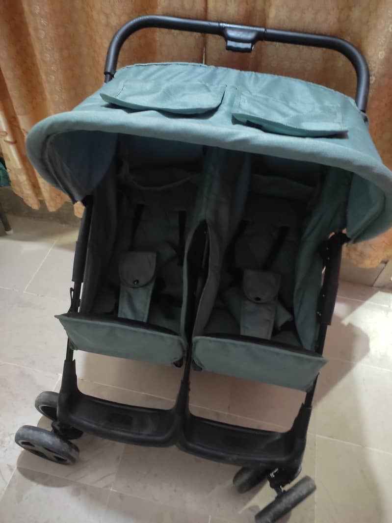 Baby Twin Two Seater Stroller 5