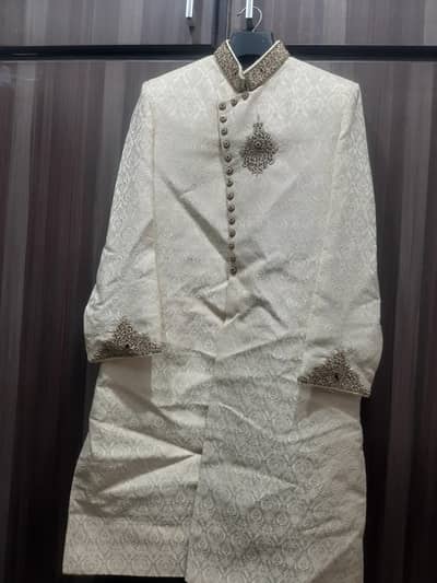 Premium Sherwani Set for Barat – Kulla + Khussa Included
