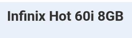 infinix hot 60i 8/256