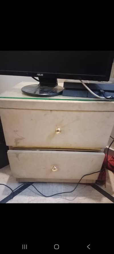 King size bed with dressing table side table