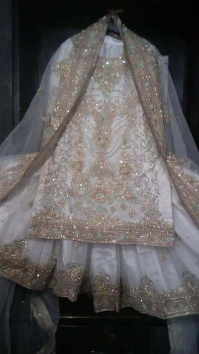bridal white Sharara