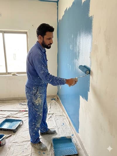 “تجربہ کار ہاؤس پینٹر | ڈسٹیمپر | پُٹی | مکمل روم فائنشنگ”