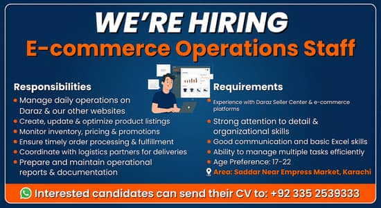 We’re Hiring: E-commerce Operations Staff