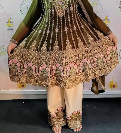 Heavy Embroidered Party Wear Dress for Sale