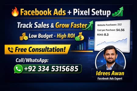 Facebook Ads Expert | Pixel Setup | Sales & Leads Increase