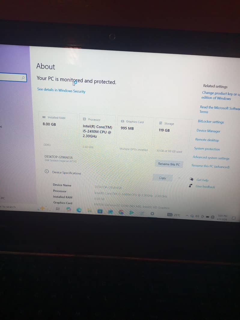 intel(R) core(TM) i5_2410M CPU 4