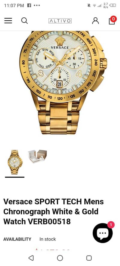 Versace luxury watch