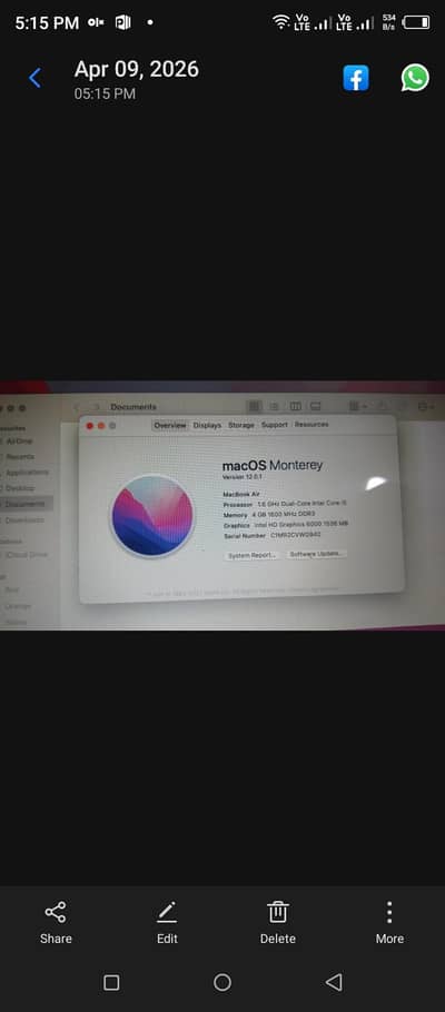 MacBook air 2025 core I 5