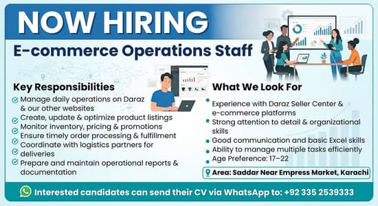 We’re Hiring: E-commerce Operations Staff