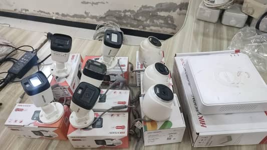 Hikvision cameras cctv 8 channels set and 4 channels set