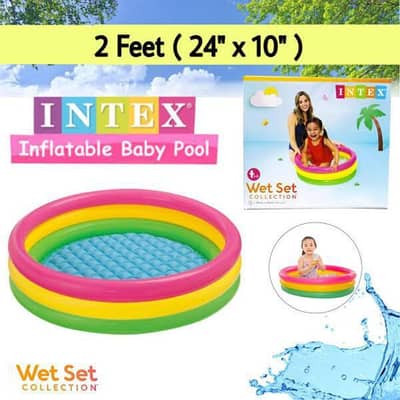 Rainbow Inflatable Kids Swimming Pool Vinyl