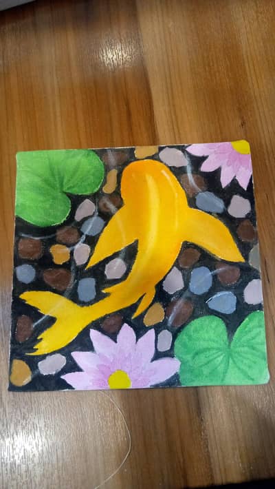 acrylic painting of a  "Koi Fish "