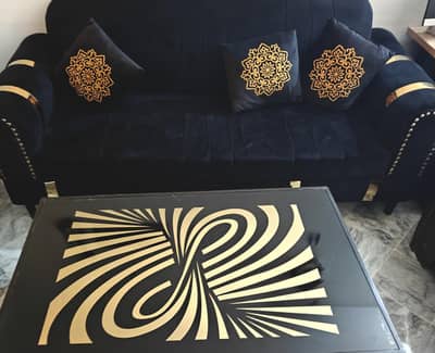 luxury 6 seater sofa set with table