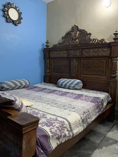 Bed with side tables