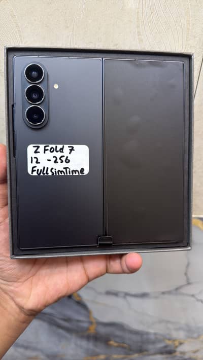 Samsung Galaxy Fold 7 12-256 NonPta 3 Month  Sim Time With Box Cable