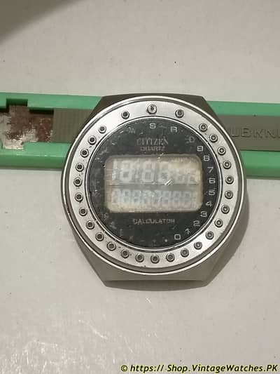 Vintage Antique Original Japan Citizen Calculator Digital LCD Watch
