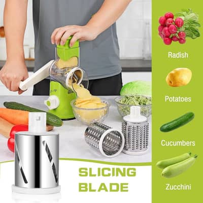 *Product Name*: Green Multi-Function Vegetable Cutter with 3 Blades