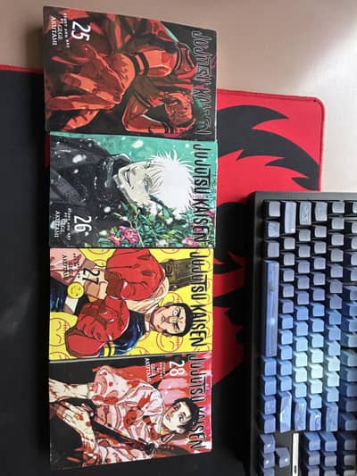 Jujitsu kaisen manga volumes 25 26 27 and 28