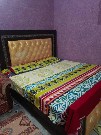 Good Condition King Size Double bed with spring Mattress