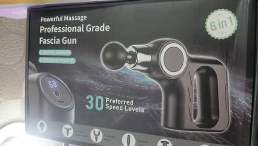 Professional Fascia Massage Gun 6 in 1 | 30 Speed Levels | Digital Ve